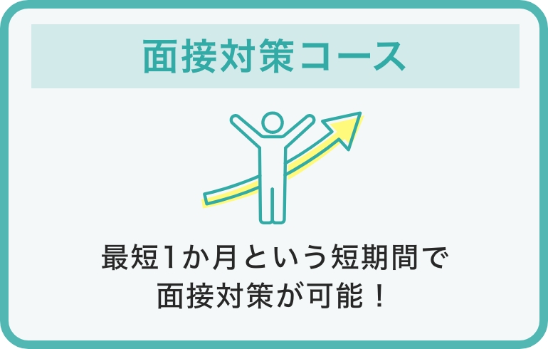 面接対策コース 最短1か月という短期間で面接対策が可能！