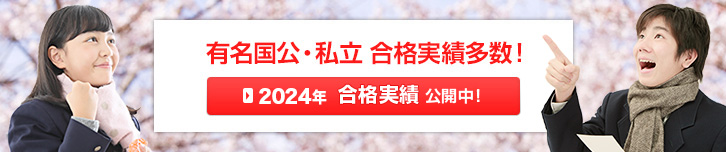 有名国公・私立 合格実績多数！合格実績はこちら