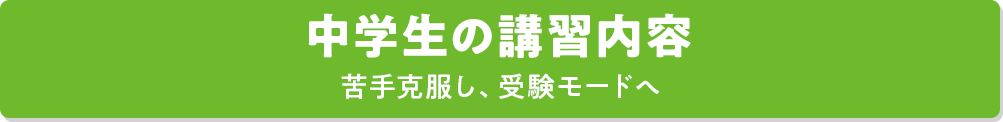 中学生 苦手克服し、受験モードへ