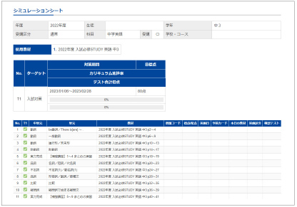 シミュレーションシート