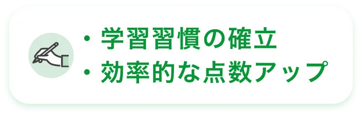 学習習慣の確立・効率的な点数アップ